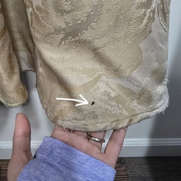 Adrianna Papell gold Rosette Gown with pockets floor lenght full skirt - Picture 16 of 16